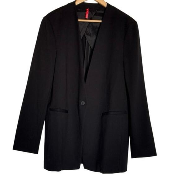 NEW! Spanx The Perfect Collarless Blazer 20384R Classic Black Size XL - Picture 6 of 10